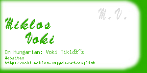miklos voki business card